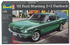 REV07065 - Voiture sportive FORD Mustang 2+2 Fastback de 1965 en kit à peindre et à assembler peintures et colle non incluses