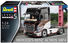 REV07439 - Camion 4x2 solo MERCEDES ACTROS MP4 en kit à peindre et à assembler peinture et colle non incluses