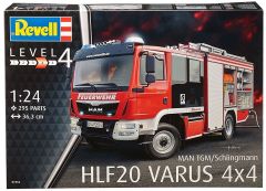 REV07452 - Camion de pompier 4x4 MAN TGM Schlingmann HLF 20 Varus en kit à peindre et à assembler peinture et colle non incluses