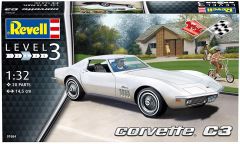 REV07684 - Voiture sportive CHEVROLET Corvette C3 en kit à peindre et à assembler peintures et colle non incluses