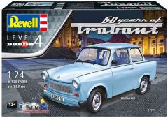 REV07777 - Voiture berline TRABANT 601 de 1964 spéciale 60 Trabant en kit à peindre et à assembler peinture et colle inclus