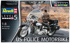 REV07915 - Moto de la Police américaine en kit à peindre et à assembler peinture et colle non incluses