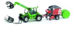ROS70523.4 - Télescopique MERLO Multifarmer et accessoires avec round baller FERABOLI 265