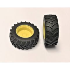 ART04272J - Roues arrière tracteur jaune 61mm