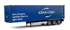 SOL2400507 - Container CMA CGM avec remorque porte container 3 Essieux