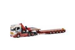 WSI01-2851 - Camion porte engins - SCANIA R avec grue de déchargement PALFINGER PK65002 SE LEVAGE