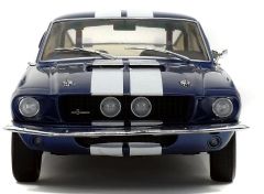 SOL1802903 - Voiture de couleur bleue avec bandes blanche - SHELBY MUSTANG GT500 - 1967