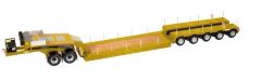 NZG656/60 - Semi NOOTEBBOM extensible porte engins 5 essieux couleur jaune et dolly 2 essieux