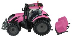 BRI43247 - Tracteur de couleur rose avec accessoires - VALTRA T