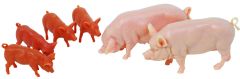 BRI40966 - 2 cochons avec 4 porcelets