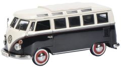 SCH06403 - Mini bus VOLKSWAGEN T1C Samba de couleurs noir et beige