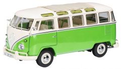 SCH286 - Véhicule de couleur vert et biege - VolkswagenT1b Samba