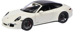 SCH395 - Voiture cabriolet sportive PORSCHE 911 GTS couleur blanc toit démontable