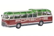 SCH8966 - Bus rouge et vert PORSCHE