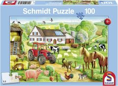 SCM56003 - Puzzle de 100 Pièces Dimensions : 36x24 cm -A la ferme