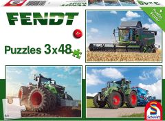 SCM56221 - 3 Puzzles de 48 Pièces Dimensions : 26 x 17 cm - Tracteurs et Moissonneuse FENDT