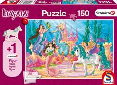 SCM56303 - Puzzle de 150 Pièces Dimensions : 43x29 cm - SCHLEICH Le château de Meamare avec une figurine