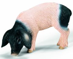 SHL13635 - Figurine de l'univers des animaux de la ferme - Cochonnet De Souabe Mangeant