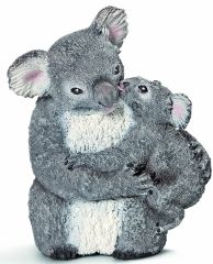 SHL14677 - Figurine de l'univers des animaux sauvages - Koala Femelle avec Jeune koala