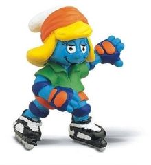 SHL20443 - Figurine de l'univers des SCHTROUMPFS - Schtroumpfette roller