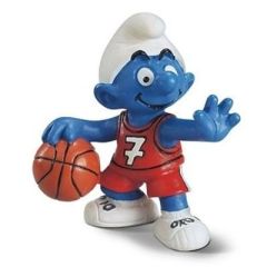 SHL20518 - Figurine de l'univers des SCHTROUMPFS - Schtroumpf Joueur de basket
