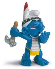 SHL20552 - Figurine de l'univers des SCHTROUMPFS Indien - Danseur de la pluie