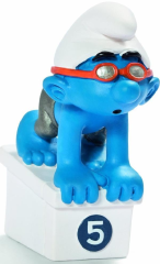 SHL20736 - Figurine de l'univers des SCHTROUMPFS aux Jeux Olympiques - Nageur