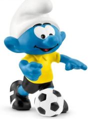 SHL20806 - Figurine de l'univers des SCHTROUMPFS - Schtroumpf footballeur avec ballon