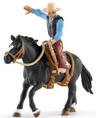 SHL41416 - Figurine de l'univers des chevaux - Selle western avec Cow-Boy