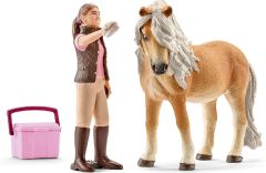 SHL41431 - Figurines de l'univers des chevaux - Palefrenière avec Jument Islandaise