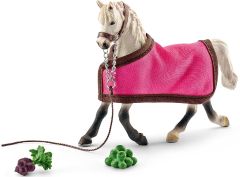 SHL41447 - Figurine et accessoire de l'univers des chevaux - Jument arabe avec couverture
