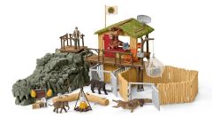 SHL42350 - FIgurine de l'univers des animaux sauvages - Station de Recherche Croco Dans Jungle avec figurine et animaux
