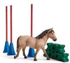 Accessoire et figurine de l'univers des animaux de la ferme - Slalom pour Poney
