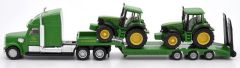 SIK1837 - Camion 6x4 Avec remorque Porte-engins surbaissée avec JOHN DEERE 6920 et 6820 Ech:1/87