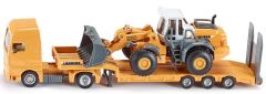 SIK1839 - Camion 4x2 MAN et semi porte engins avec chargeur LIEBHERR