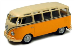 CAR60330ORANGE - Véhicule de couleur crème et orange – VW T1 samba