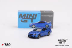 MGT00759-R - Voiture de 1999 couleur bleu - NISSAN Skyline GT-R VSPEC Bayside