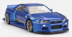 MGTKHMG158 - Voiture de 1999 de couleur bleu - NISSAN Skyline GT-R R34 Kaido Works Shinjuku V2