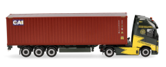 HER319256 - Camion avec porte container 40 pieds 3 essieux ANCOTRANS-CAI – VOLVO FH GL XL 4x2