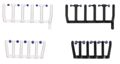 HER054836 - 80 voyants lumineux de couleur bleu avec socles noirs et blancs