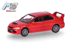 MIC87MC000005 - Voiture de 2005 de couleur rouge - MITSUBISHI Lancer Evolution 9