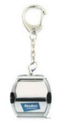 JC80814 - Porte-clés de couleur grise - NAUDERS - Télécabine OMEGA V