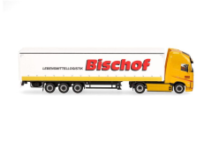HER319348 - Camion avec remorque rideaux avec hayon 3 essieux BISCHOF – VOLVO FH GL XL electric 4x2