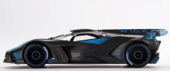 TS0434 - Voiture de couleur bleu – BUGATTI Bolide Presentation