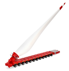 HER320054 - Remorque avec pale d'éolienne MAMMOET – GOLDHOFER FTV 300 12 essieux