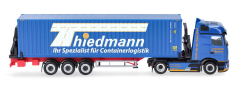HER319782 - Camion avec porte container 3 essieux THIEDMANN – COSCO – MERCEDES BENZ Actros L ProCabin B 4x2