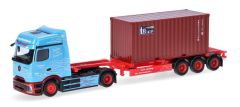HER320658 - Camion avec porte container 20 pieds 3 essieux FRANKENBACH – MERCEDES BENZ eActris 4x2