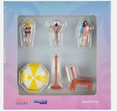 T64F-002-YL - Figurines Jour de Plage - 3 personnages et accessoires