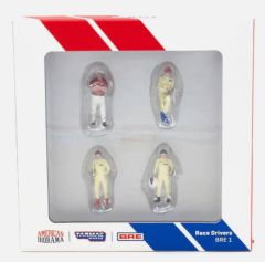 T64F-006-BRE1 - Figurine Pilote de course - 4 personnages