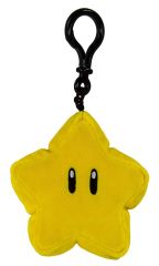 T12951 - Clip Peluche à accrocher partout - MARIOKART Etoile de couleur Jaune